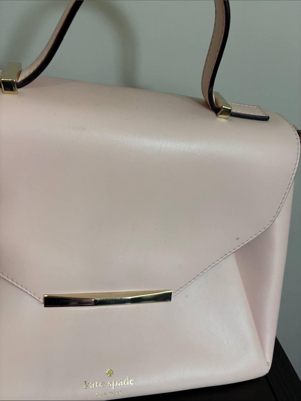 Kate Spade Cow Leather Camden Way Palermo satchel soft pink gold tone hardware - Picture 4 of 15